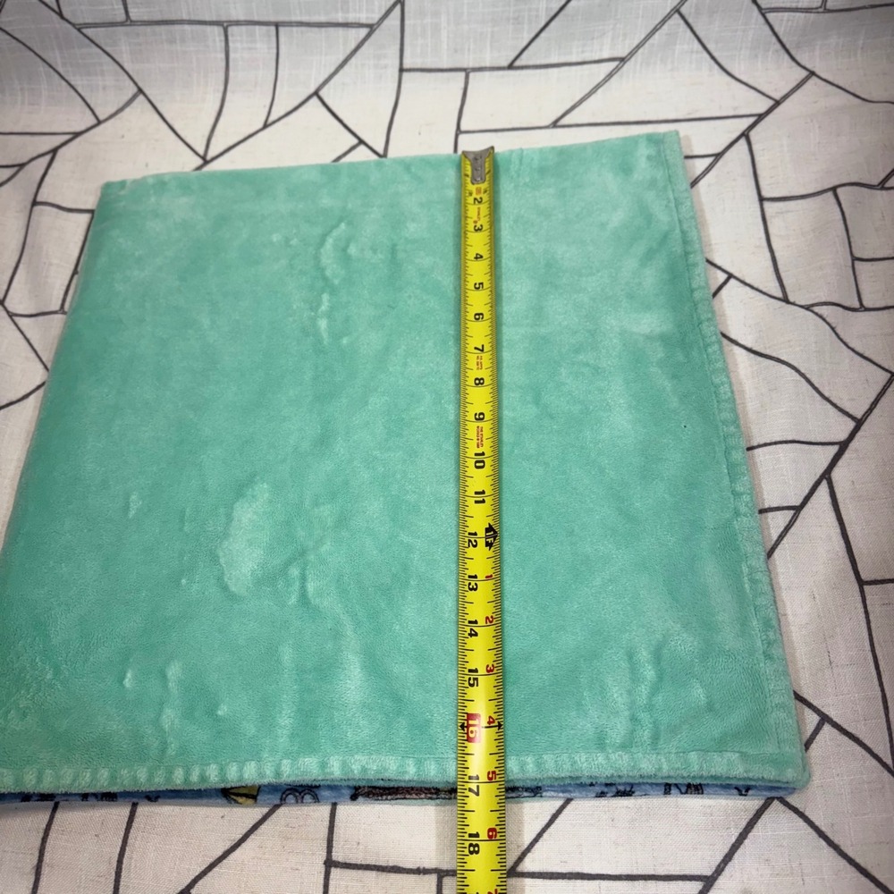 Heritage Homegoods Co Baby Blanket 17x16.5 Blue Green Alaska Wilderness Minky - Picture 11 of 12